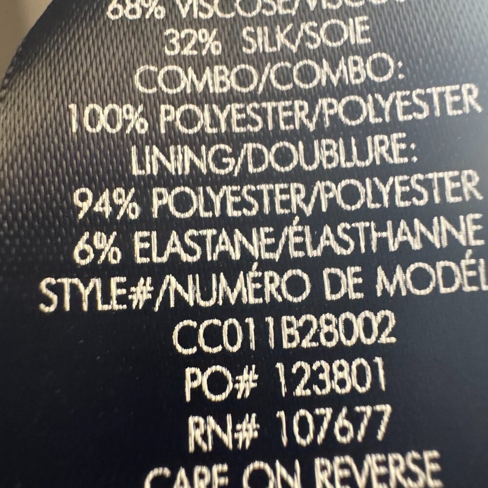 Alice and Olivia Elevated Black Damask Blouse - Silk & Viscose Shell - Size L - Picture 4 of 6